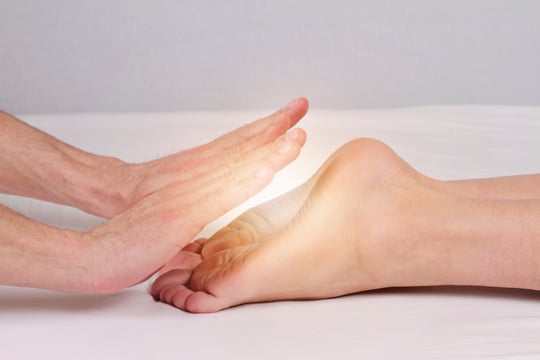 Reiki healing treatment , alternative  medicine concept.