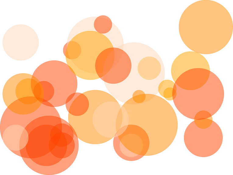 Abstract Orange Circles Overlay